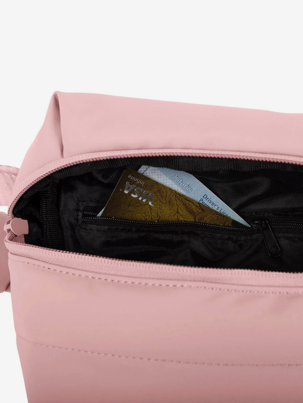 Heys Růžová dámská ledvinka Heys Puffer Mini Waist Bag Rose