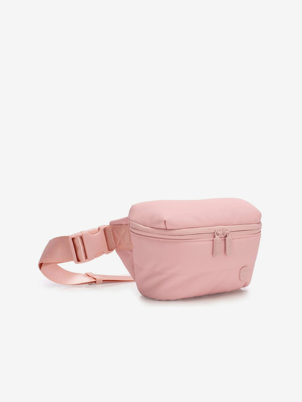 Heys Růžová dámská ledvinka Heys Puffer Mini Waist Bag Rose
