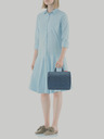 Reisenthel Tmavě mdorá kosmetická taška Reisenthel Toiletbag XL Herringbone Dark Blue