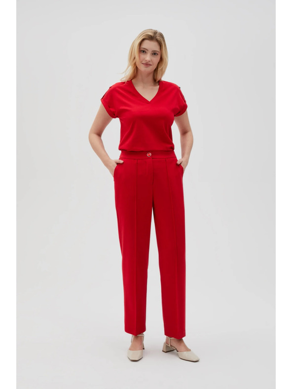 Moodo Dámské kalhoty červené Moodo