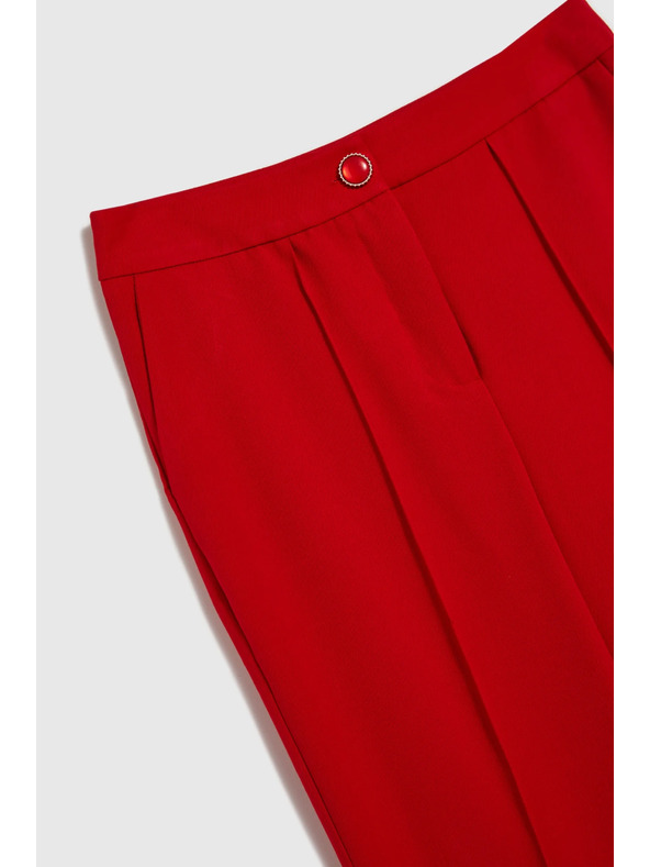 Moodo Dámské kalhoty červené Moodo