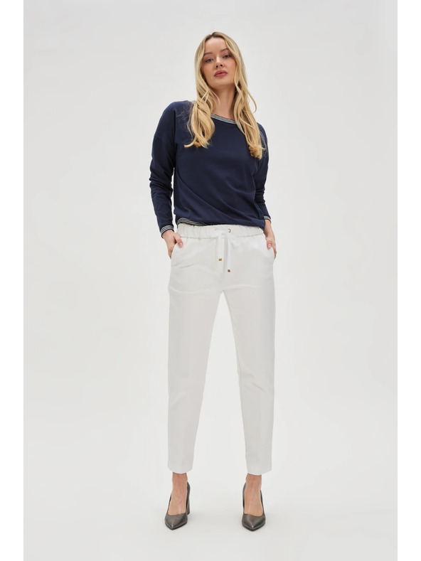 Moodo Dámské bílé kalhoty Moodo