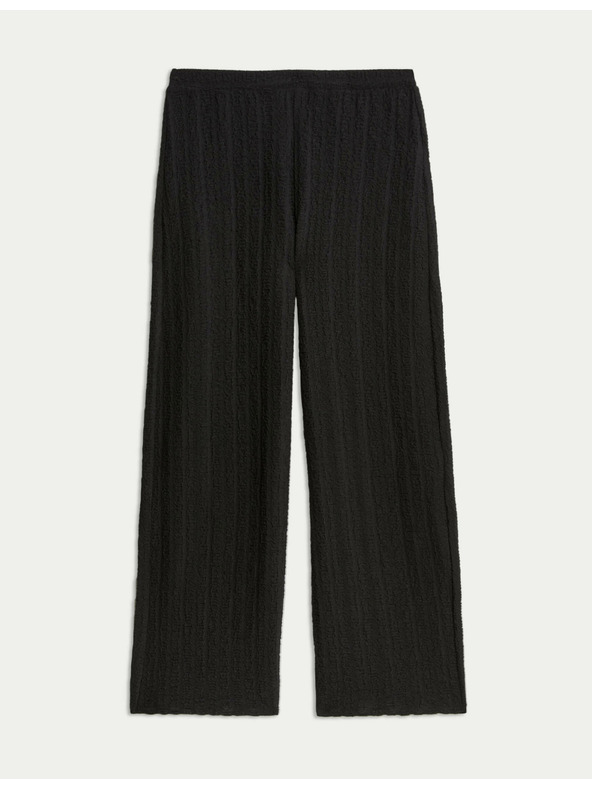 Marks & Spencer Texturované kalhoty se širokými nohavicemi Marks & Spencer