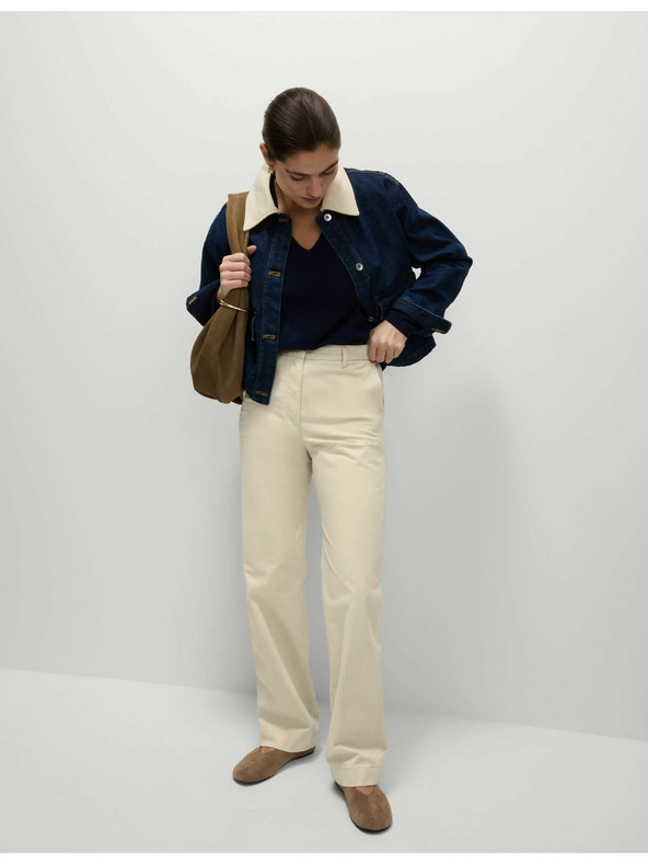 Marks & Spencer Rovné chino kalhoty Marks & Spencer béžová