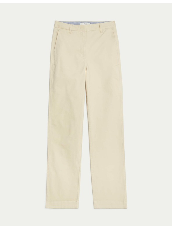 Marks & Spencer Rovné chino kalhoty Marks & Spencer béžová