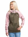 Meatfly Meatfly dámská technická mikina Alisha Powder Pink/Olive