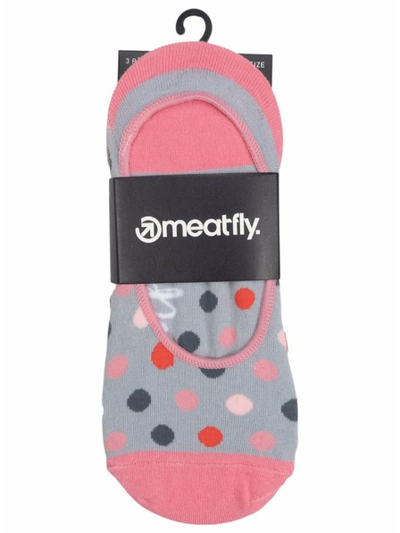 Meatfly Meatfly ponožky Low Socks Triple Pack Grey / Pink | Růžová | Velikost