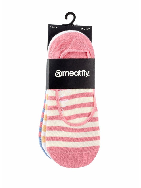 Meatfly Meatfly ponožky Low socks - Triple pack D/ Big Stripes | Mnohobarevná | Velikost