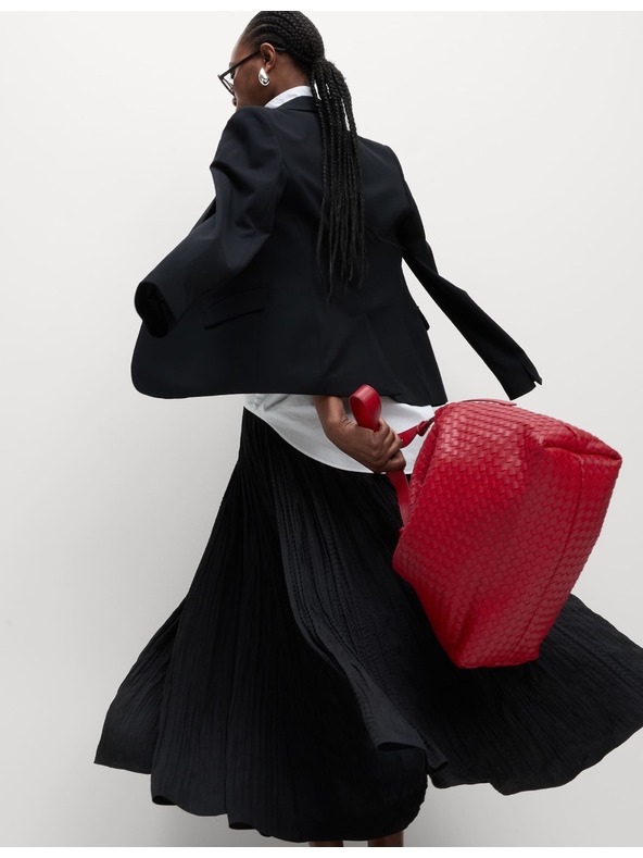 Marks & Spencer Plisovaná natahovací midi sukně Marks & Spencer