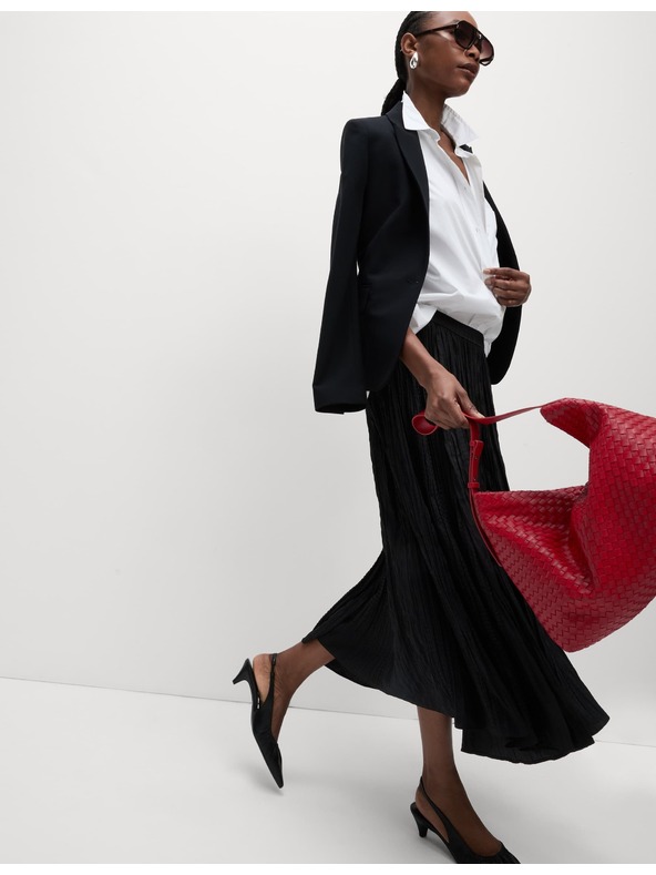 Marks & Spencer Plisovaná natahovací midi sukně Marks & Spencer