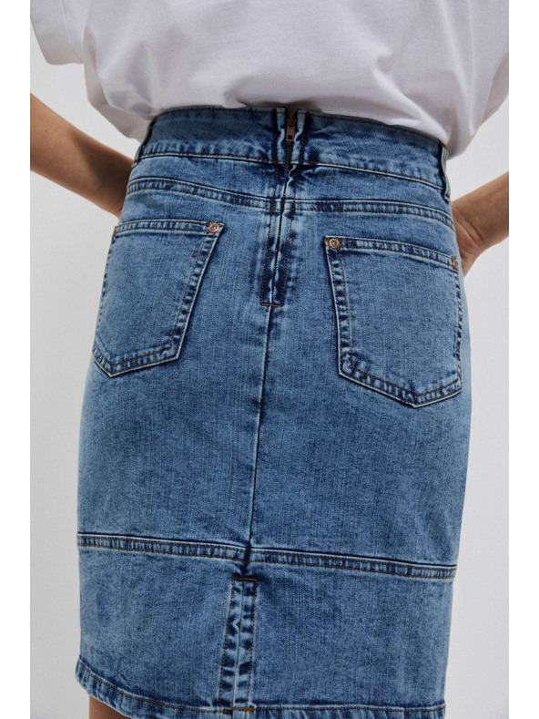 Moodo Modrá dámská džínová sukně Moodo