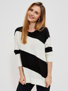 Moodo Bílo-černý dámský svetr Moodo