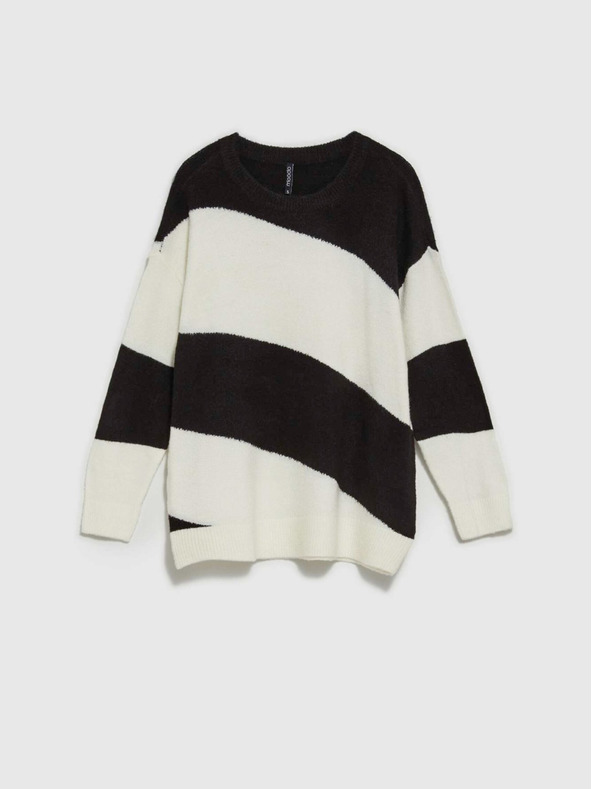 Moodo Bílo-černý dámský svetr Moodo