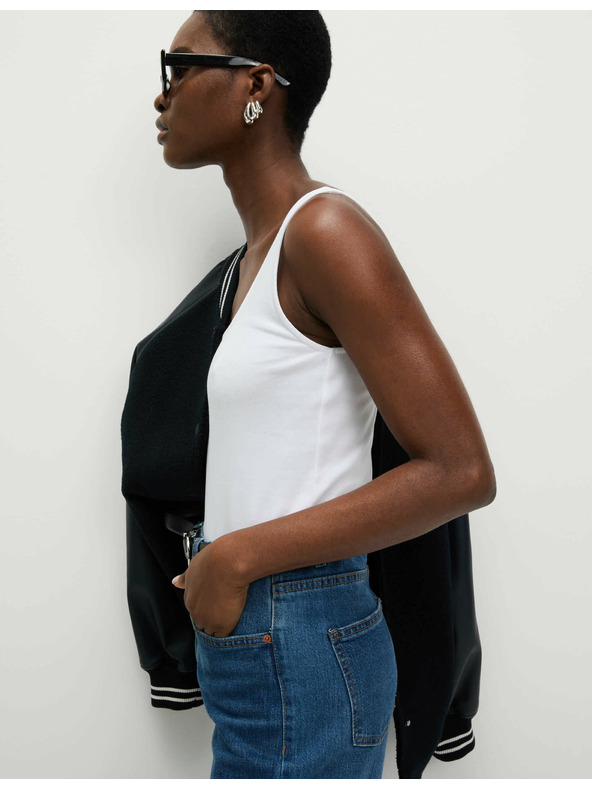 Marks & Spencer Tílkový top s hranatým výstřihem Marks & Spencer