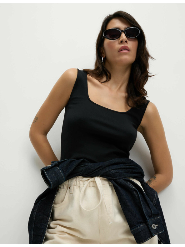 Marks & Spencer Tílkový top s hranatým výstřihem Marks & Spencer