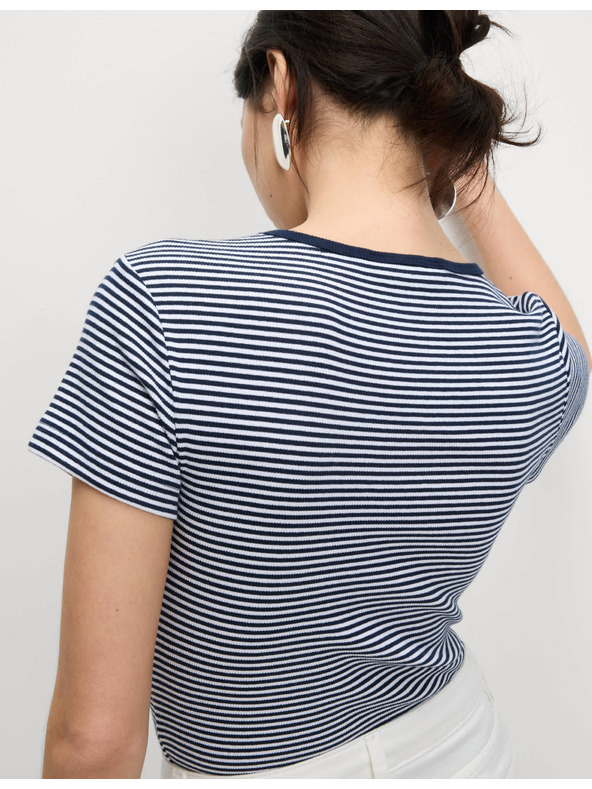 Marks & Spencer Proužkované žebrované tričko Marks & Spencer