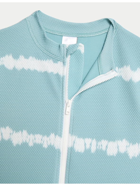 Marks & Spencer Pruhované plavky s vetkaným zipem (6–16 let) Marks & Spencer zelená