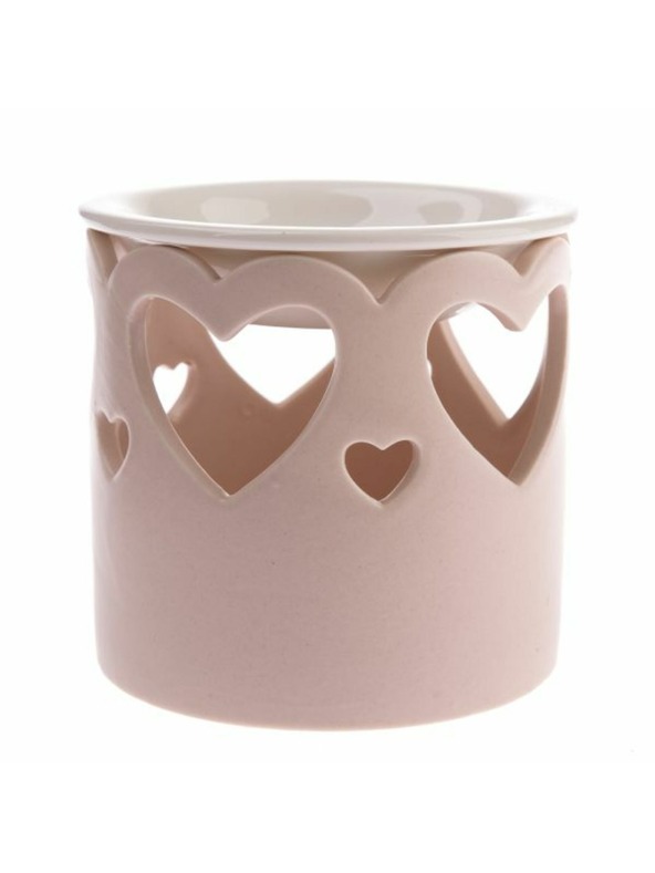 Casa de Engel Porcelánová aromalampa se srdíčky, světle růžová, 1/36