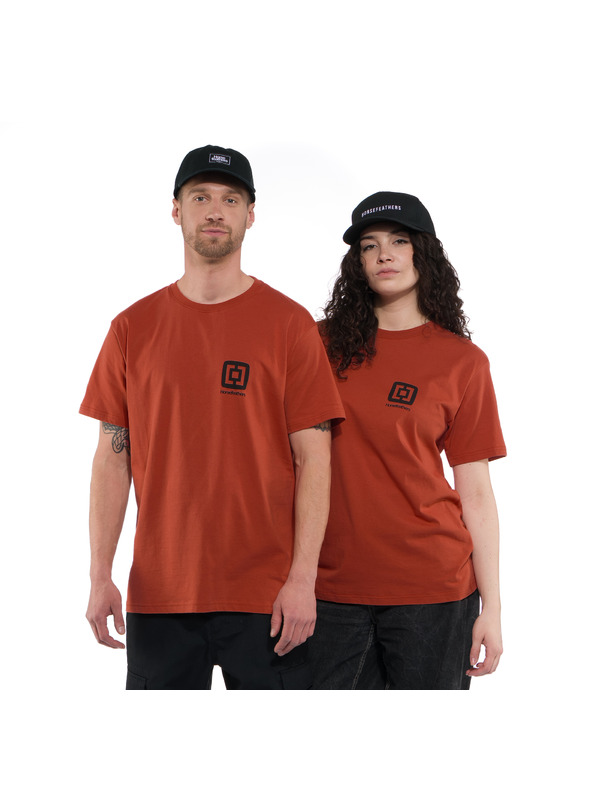 Horsefeathers Triko Mini Logo cihlové HORSEFEATHERS