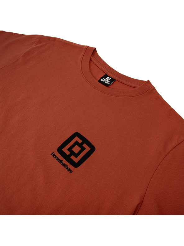 Horsefeathers Triko Mini Logo cihlové HORSEFEATHERS