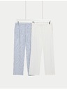 Marks & Spencer Pruhované pyžamové kalhoty Cool Comfort™, 2 ks Marks & Spencer žlutá