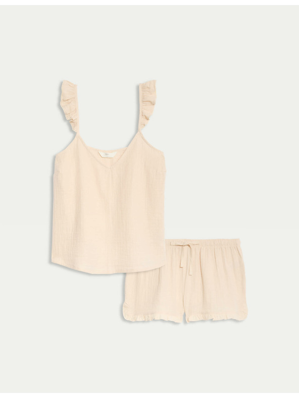 Marks & Spencer Krátká pyžamová souprava oranžová Marks & Spencer