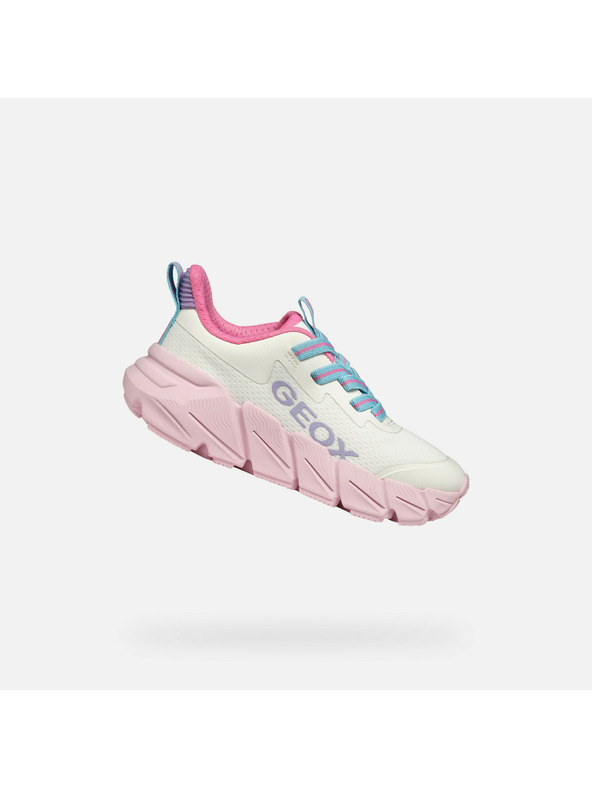 Geox Bílé dívčí tenisky Geox Flexyper Fast