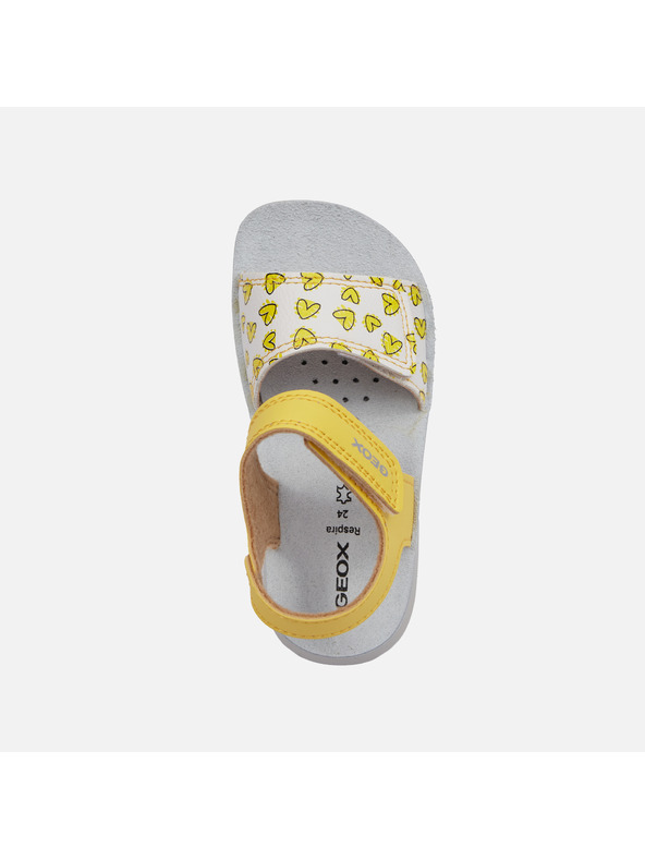 Geox Žluté dívčí sandály Geox Lightfloppy