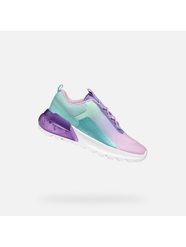 Geox Tyrkysové dívčí tenisky Geox Activart Illuminus