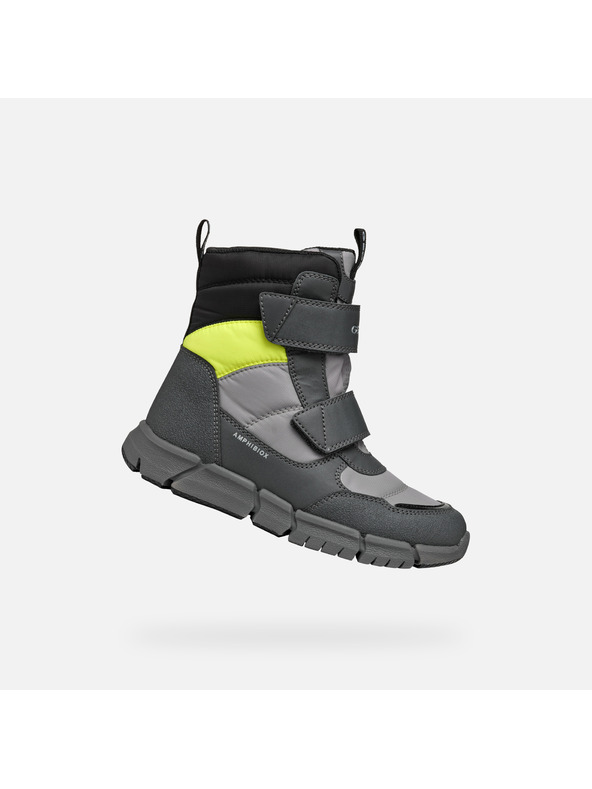 Geox Šedá chlapecká kotníková obuv Geox Flexyper  B Abx