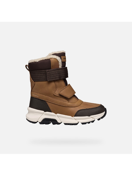 Geox Hnědá chlapecká kotníková obuv Geox Flexyper Plus