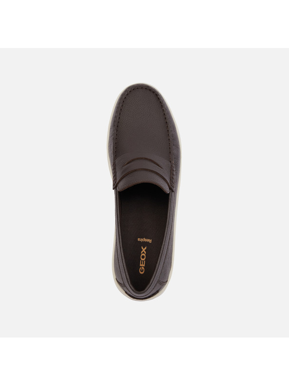 Geox Hnědé pánské mokasíny Geox Avola