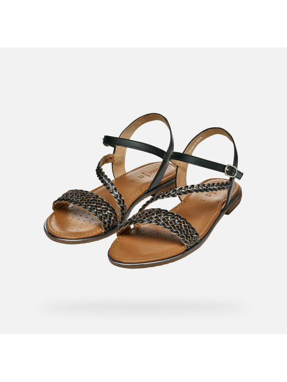 Geox Černé dámské sandály Geox Sozy Plus