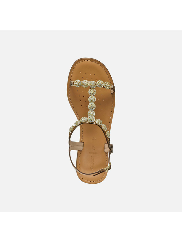 Geox Zlaté dámské sandály Geox Maddalusiac