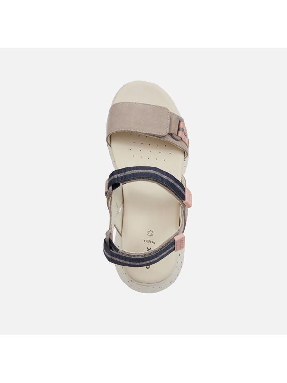 Geox Šedé dámské sandály Geox Sorapis + Grip