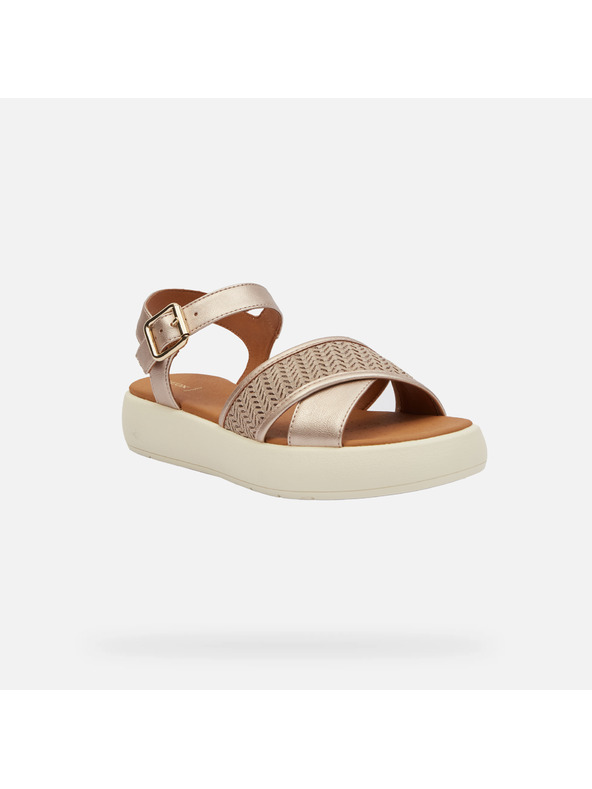 Geox Krémové dámské sandály Geox Camalei