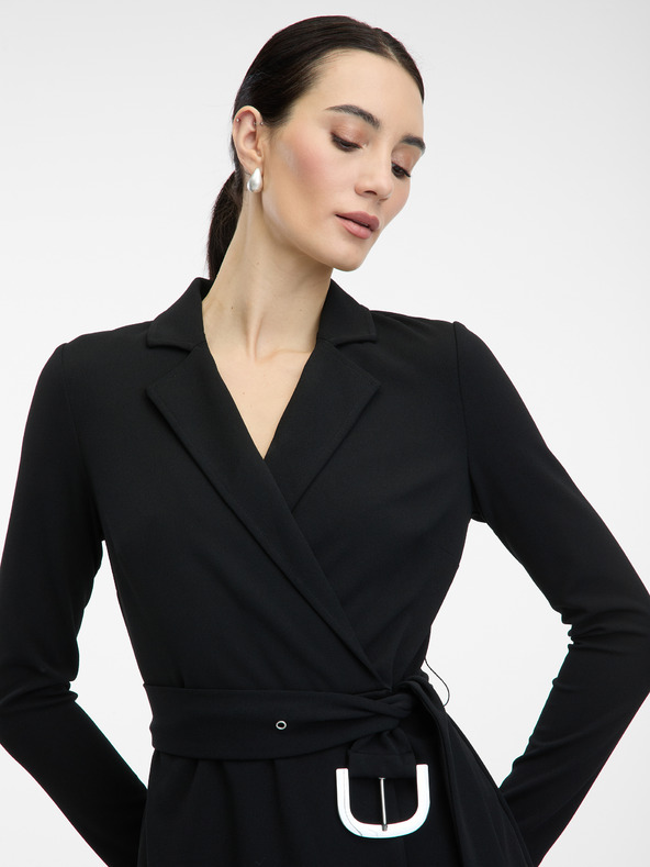 Orsay Černé dámské midi šaty ORSAY