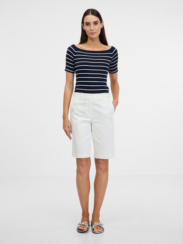 Orsay Tmavě modré dámské tričko s tříčtvrtečním rukávem ORSAY