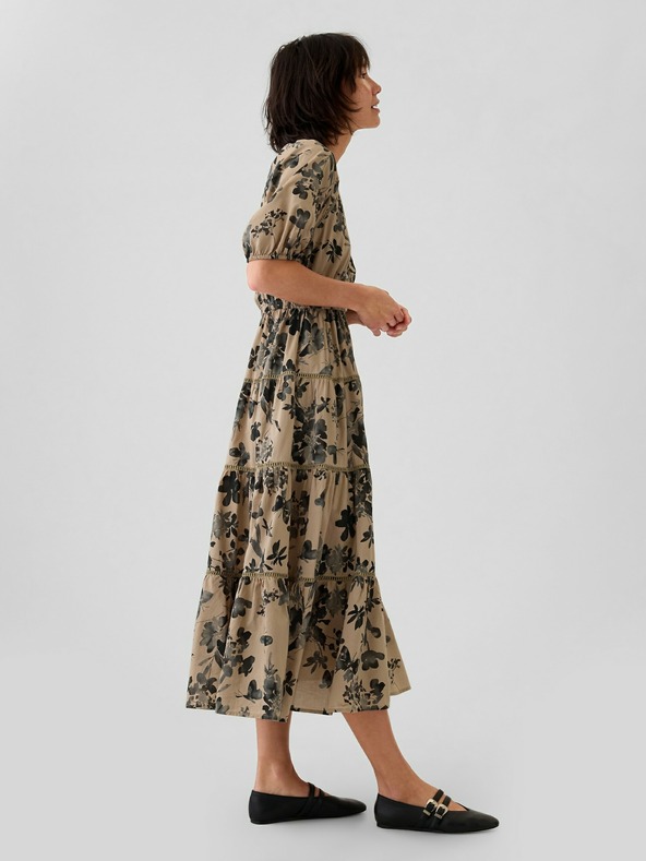 GAP Květované košilové maxi šaty Gap