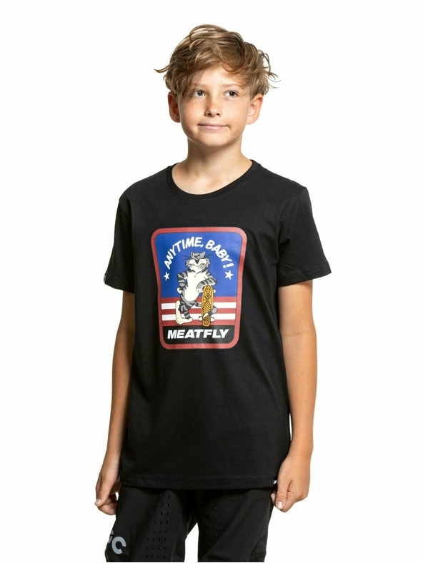Meatfly Meatfly dětské tričko Tomcat Black | Černá | Velikost 146 | 100% bavlna