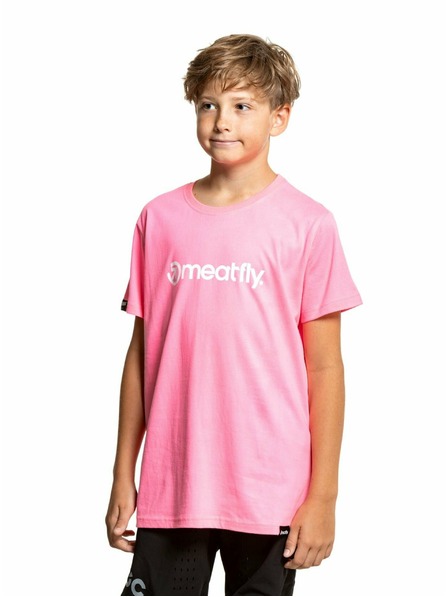 Meatfly Meatfly dětské tričko Bart Neon Pink | Růžová | Velikost 146 | 100% bavlna