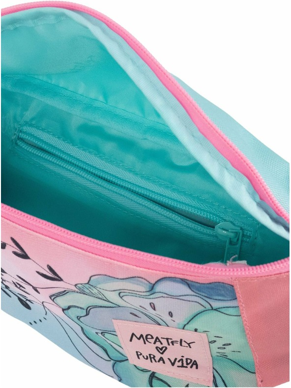 Meatfly Meatfly ledvinka X Pura Vida Taya Mint Flowers | Modrá | Objem 2,5 L