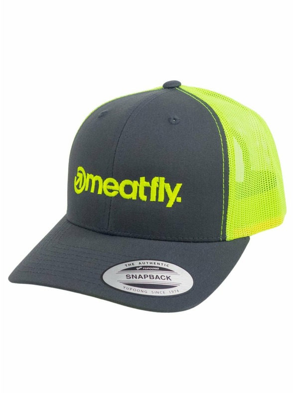 Meatfly Meatfly kšiltovka MF Logo Trucker Charcoal/Neon Green