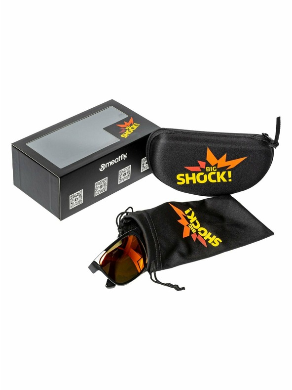 Meatfly Meatfly sluneční polarizační brýle Gammy Black Big Shock | Černá | Velikost