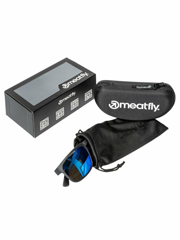 Meatfly Meatfly sluneční polarizační brýle Gammy Black Matt/Blue | Černá | Velikost