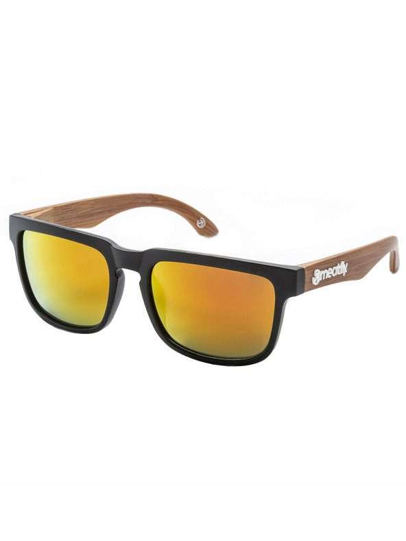 Meatfly Meatfly sluneční brýle Memphis Black / Wood | Oranžová | Velikost