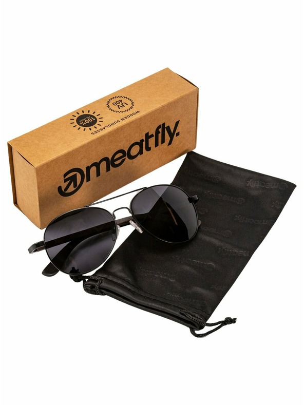 Meatfly Meatfly sluneční brýle Aviator Black | Černá | Velikost