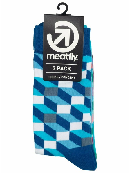 Meatfly Meatfly ponožky Lexy Triple Pack Checkers | Mnohobarevná | Velikost