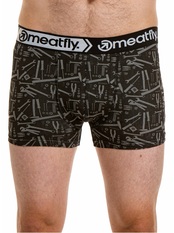 Meatfly Meatfly pánské boxerky Balboa Boxershorts Double Pack Tools | Černá | Velikost