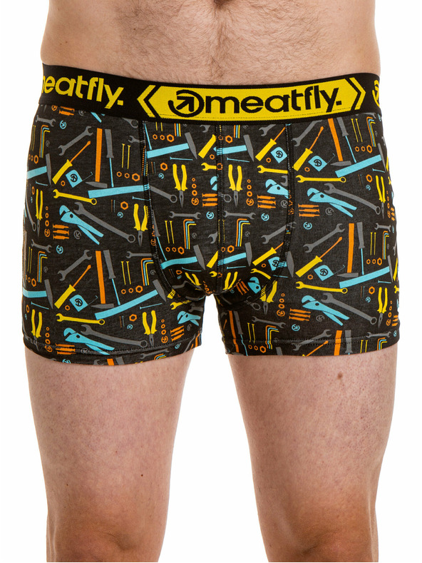 Meatfly Meatfly pánské boxerky Balboa Boxershorts Double Pack Tools | Černá | Velikost